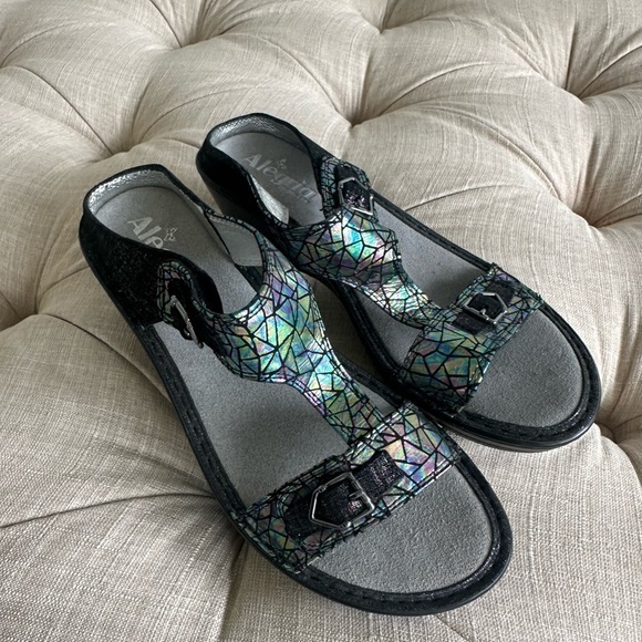 Alegria Shoes - Alegria Black Sandals Comfortable Slip-On